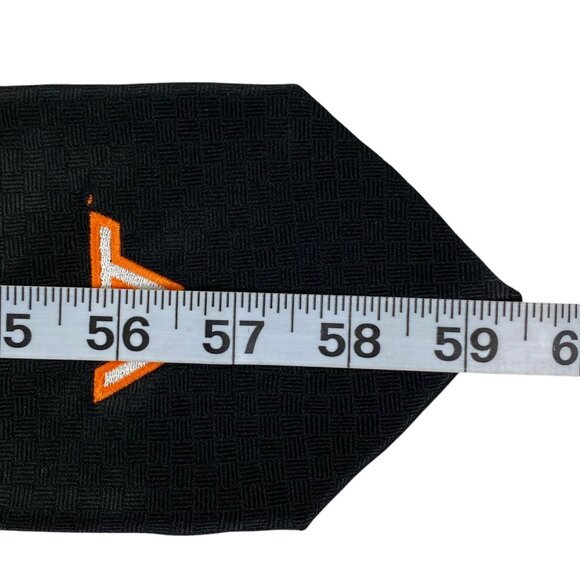 Virginia Tech Neck Tie | Black | Silk | 59.5 in | Merge Left | Preppy College - Picture 6 of 6